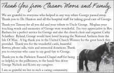 Thank You from Eleanor Moore and Family.